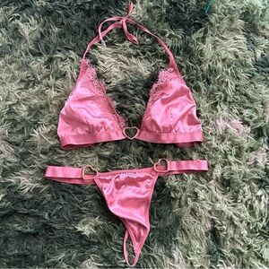 NWOT pink lingerie set